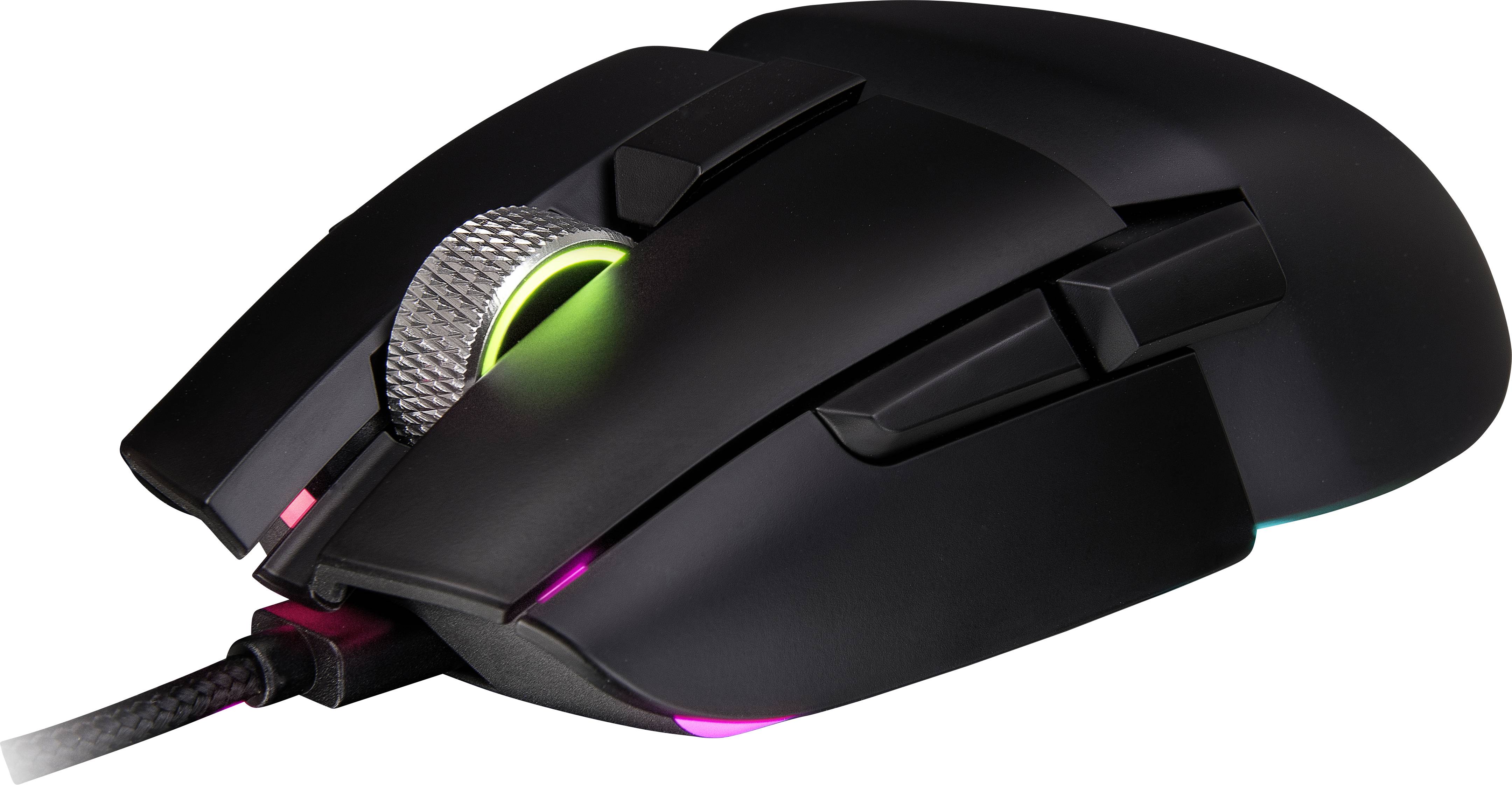 Thermaltake Argent M5 RGB Gaming Mouse Gaming-Maus USB Optisch Schwarz 8 Tasten 16000 dpi Beleuchtet