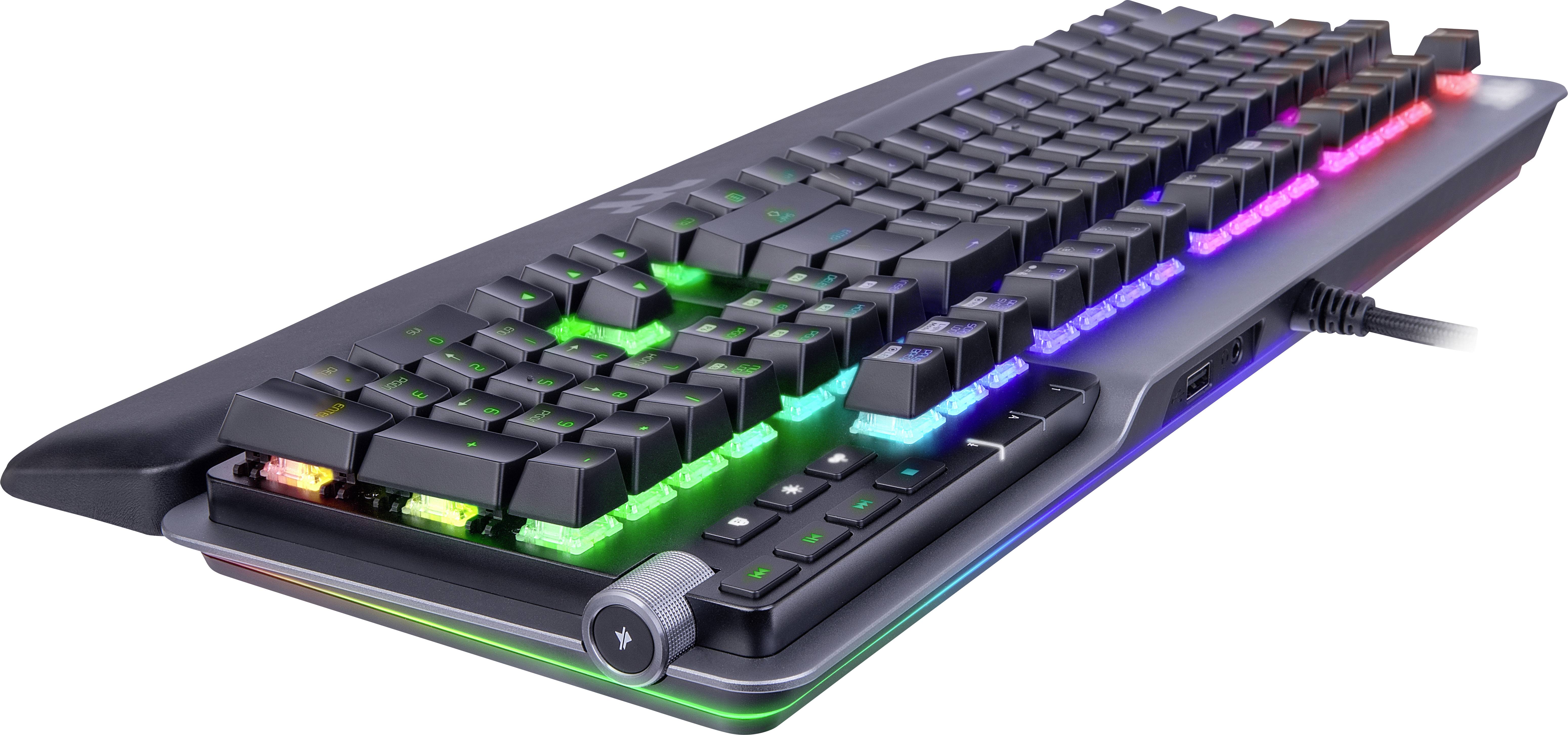 Thermaltake Agent K5 Blue Switch (GER) Kabelgebunden Gaming-Tastatur Deutsch, QWERTZ Titanium Beleuchtet