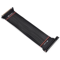 Thermaltake PCIe Riser Kabel PCIe 4.0 PCIe x16 Stecker, PCIe x16 Buchse 0.30 m Schwarz Buchse 90° g Thermaltake PCIe Riser Kabel PCIe 4.0 PCIe x16 Stecker, PCIe x16 Buchse 0.30 m Schwarz Buchse 90° g