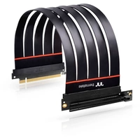 Thermaltake PCIe Riser Kabel PCIe 4.0 PCIe x16 Stecker, PCIe x16 Buchse 0.30 m Schwarz Buchse 90° g Thermaltake PCIe Riser Kabel PCIe 4.0 PCIe x16 Stecker, PCIe x16 Buchse 0.30 m Schwarz Buchse 90° g