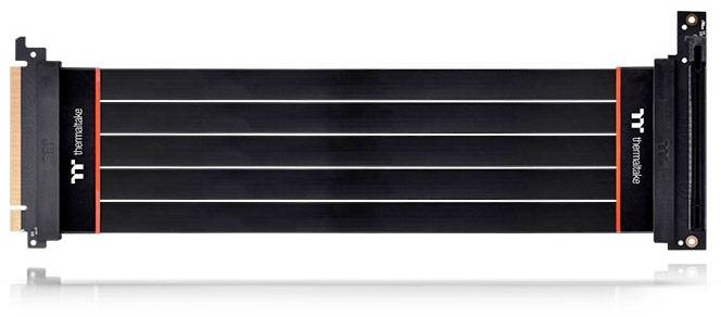 Thermaltake PCIe Riser Kabel PCIe 4.0 PCIe x16 Stecker, PCIe x16 Buchse 0.30 m Schwarz Buchse 90° g