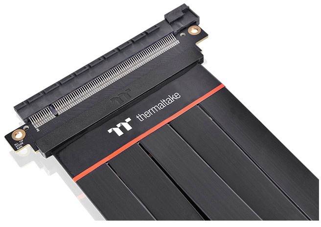 Thermaltake PCIe Riser Kabel PCIe 4.0 PCIe x16 Stecker, PCIe x16 Buchse 0.30 m Schwarz AC-058-CO1OT