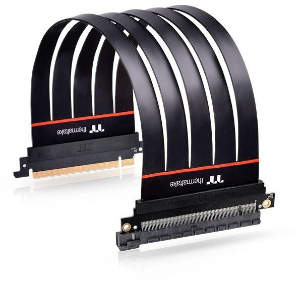 Thermaltake PCIe Riser Kabel PCIe 4.0 PCIe x16 Stecker, PCIe x16 Buchse 0.30m Schwarz AC-058-CO1OTN-C1