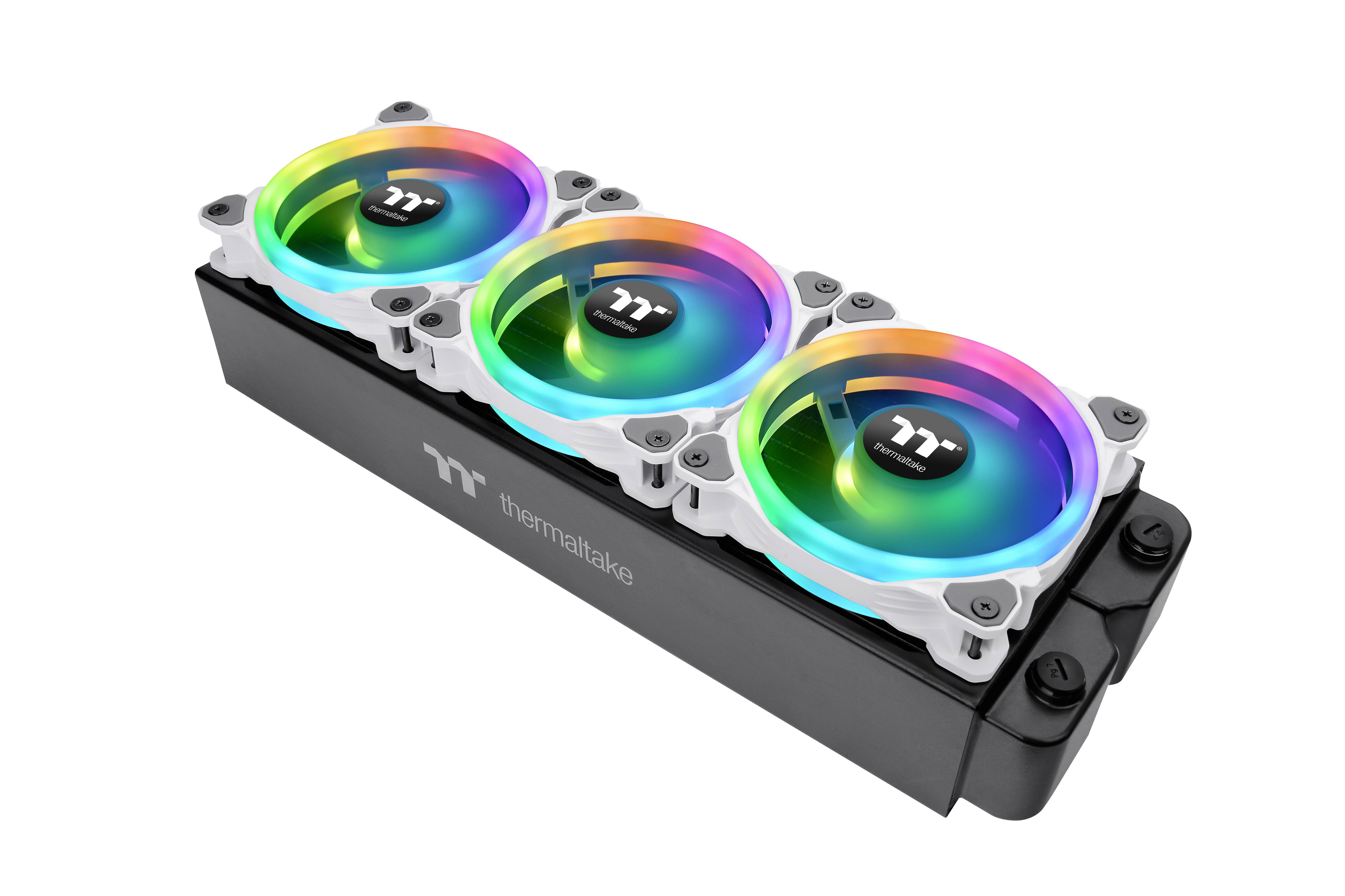 Thermaltake Riing Trio 12 RGB Radiator Fan White TT Premium Edition PC-Gehäuse-Lüfter Weiß (B x H x T) 120 x 25 x 120mm inkl
