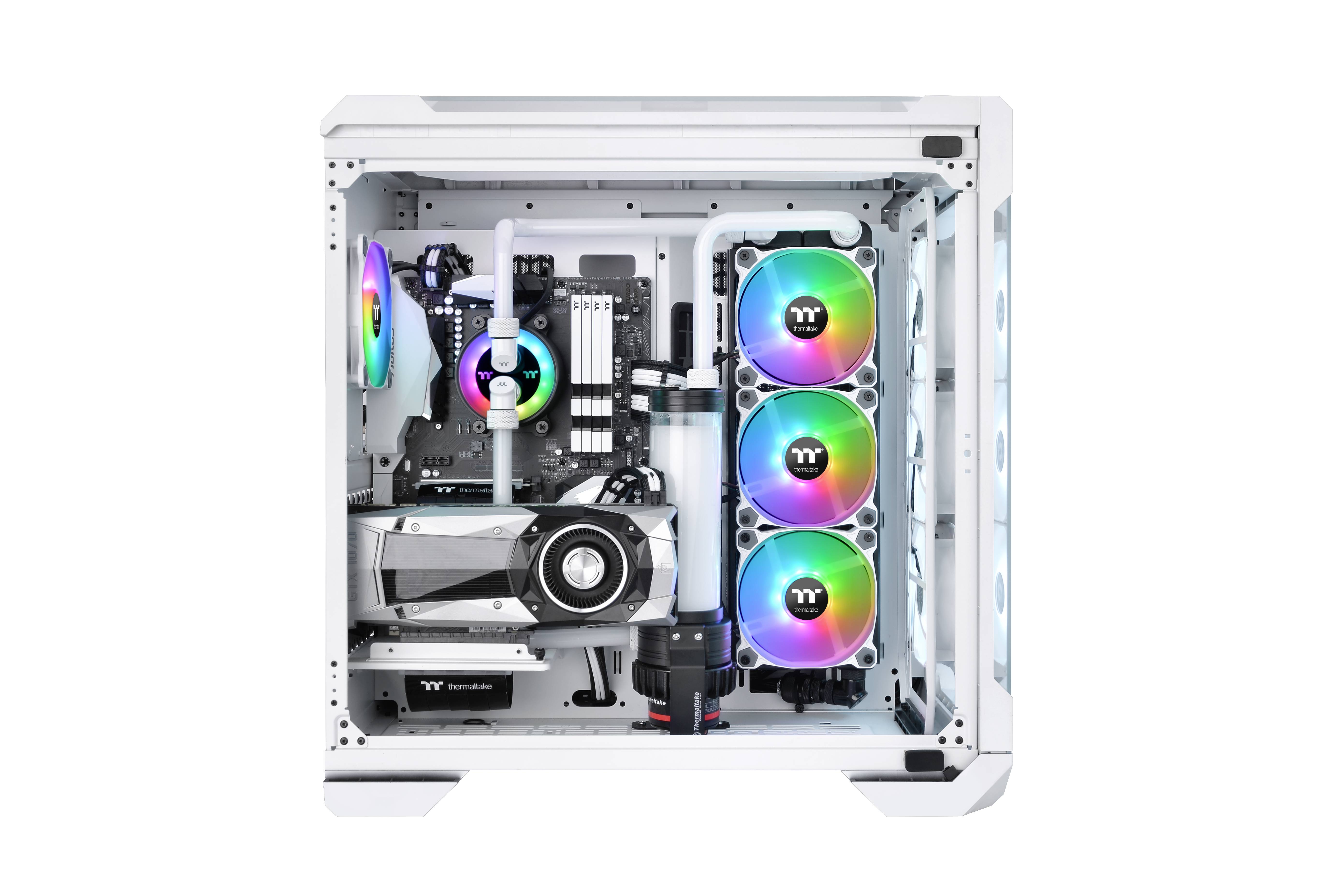 Thermaltake Pure 12 ARGB Sync Radiator Fan White TT Premium Edition PC-Gehäuse-Lüfter Weiß, RGB