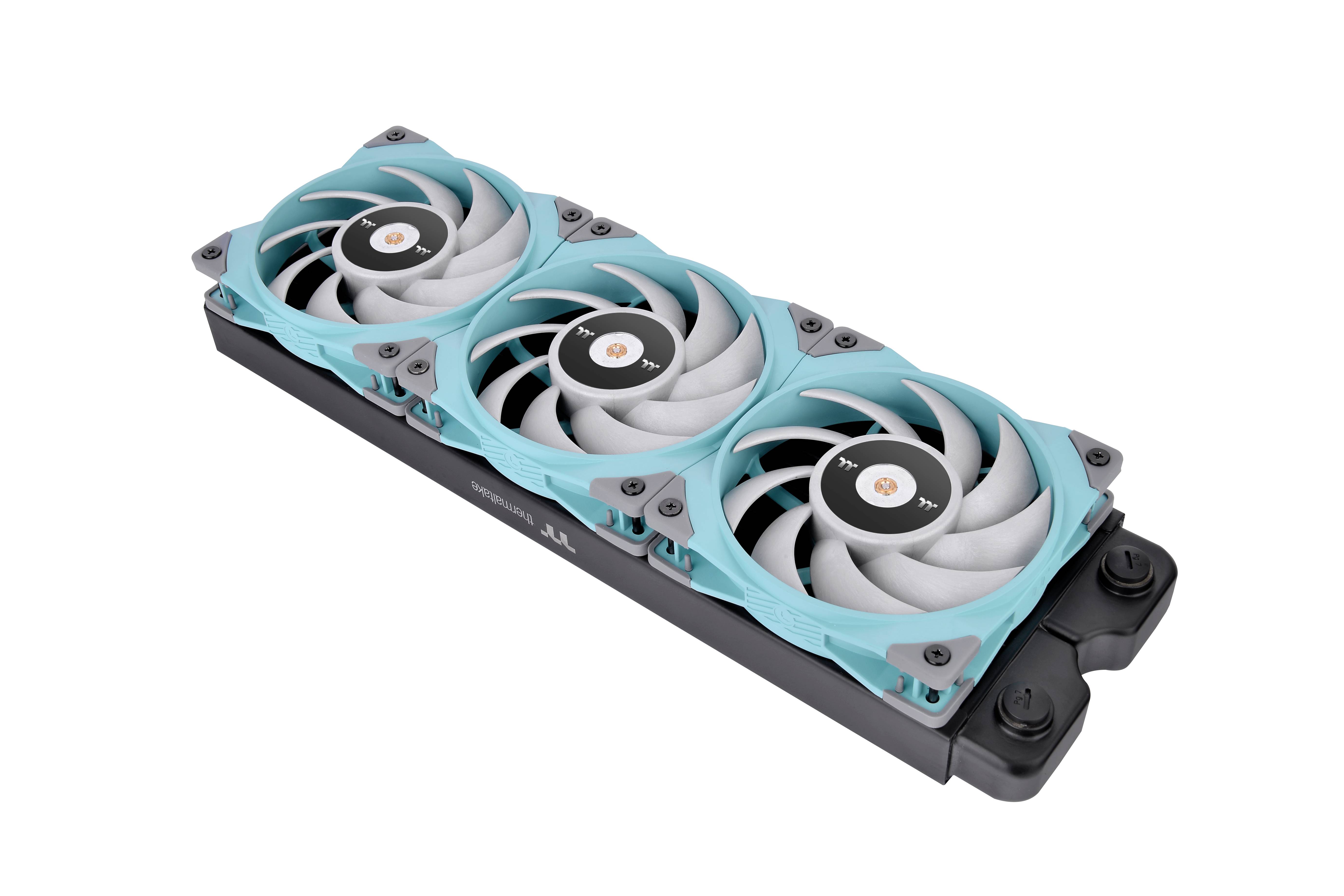 Thermaltake TOUGHFAN 12 Radiator Fan PC-Gehäuse-Lüfter Türkis (B x H x T) 120 x 25 x 120mm