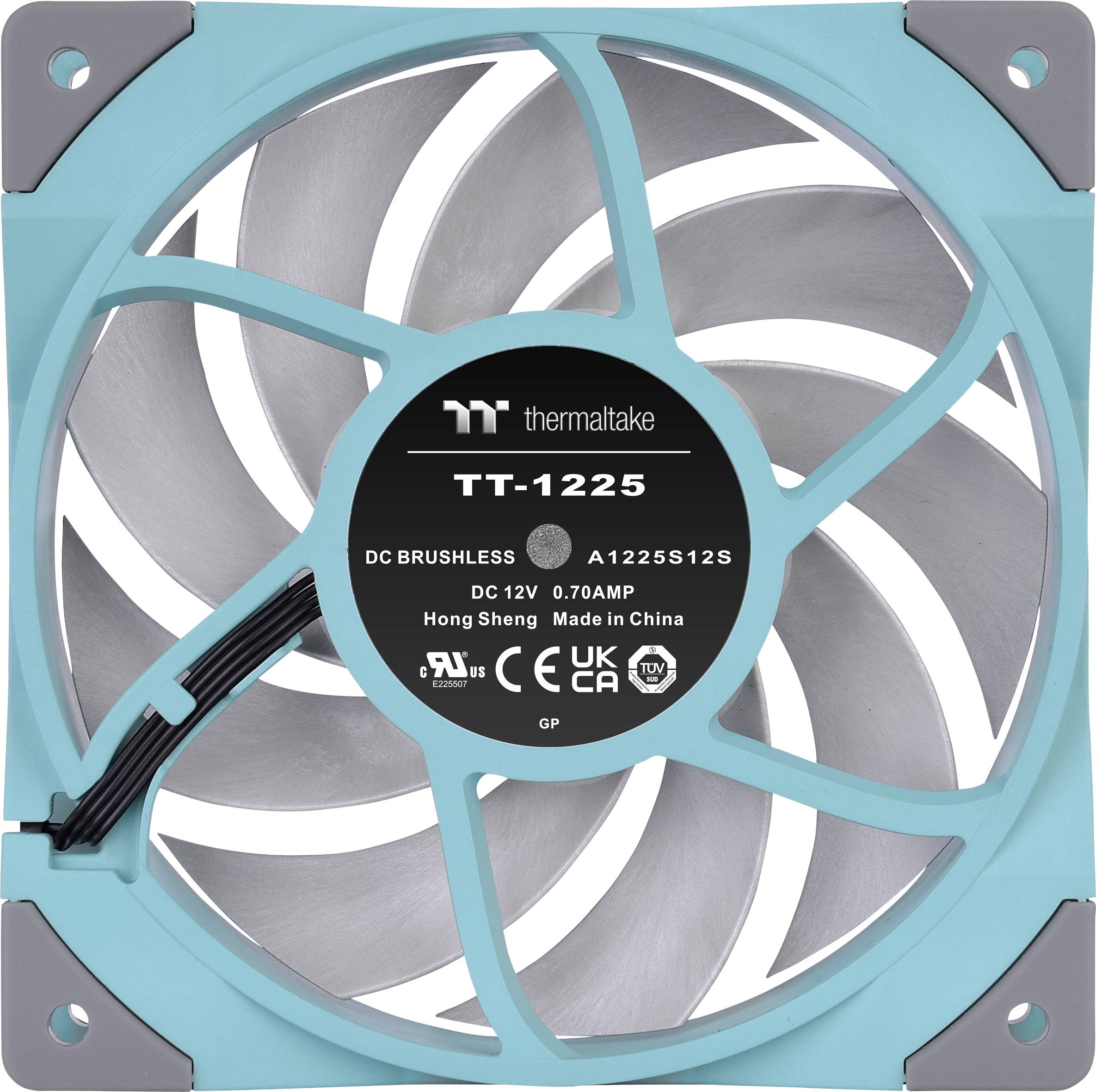 Thermaltake TOUGHFAN 12 Radiator Fan PC-Gehäuse-Lüfter Türkis (B x H x T) 120 x 25 x 120mm