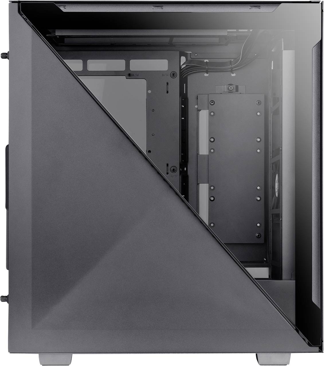 Thermaltake Divider 500 TG Air Black Midi-Tower PC-Gehäuse Schwarz 2 vorinstallierte Lüfter, Seitenfenster, Staubfilter
