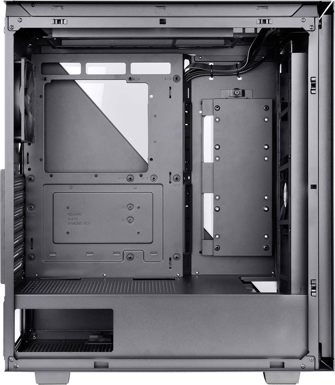 Thermaltake Divider 500 TG Air Black Midi-Tower PC-Gehäuse Schwarz 2 vorinstallierte Lüfter, Seitenfenster, Staubfilter