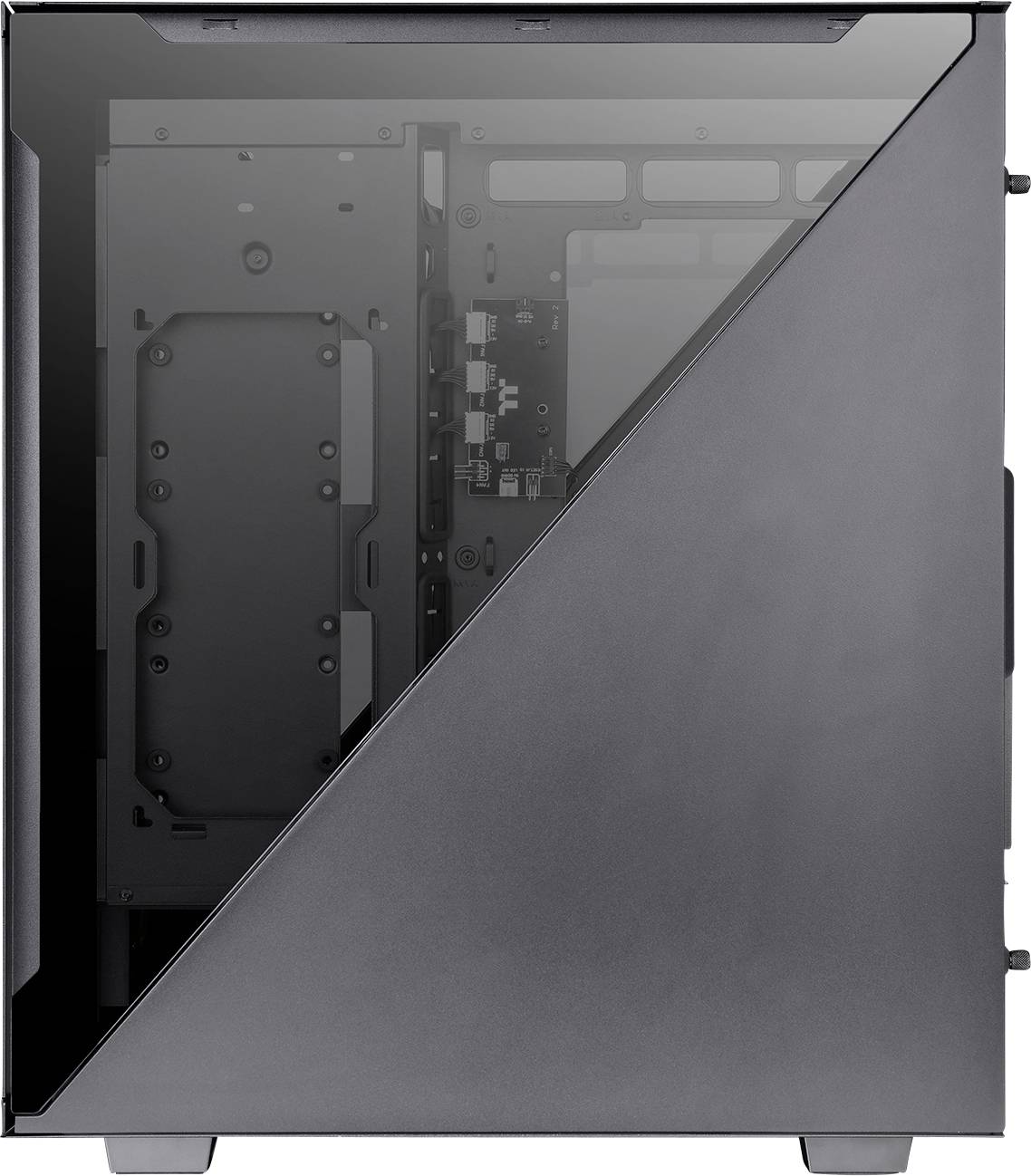 Thermaltake Divider 500 TG Air Black Midi-Tower PC-Gehäuse Schwarz 2 vorinstallierte Lüfter, Seitenfenster, Staubfilter