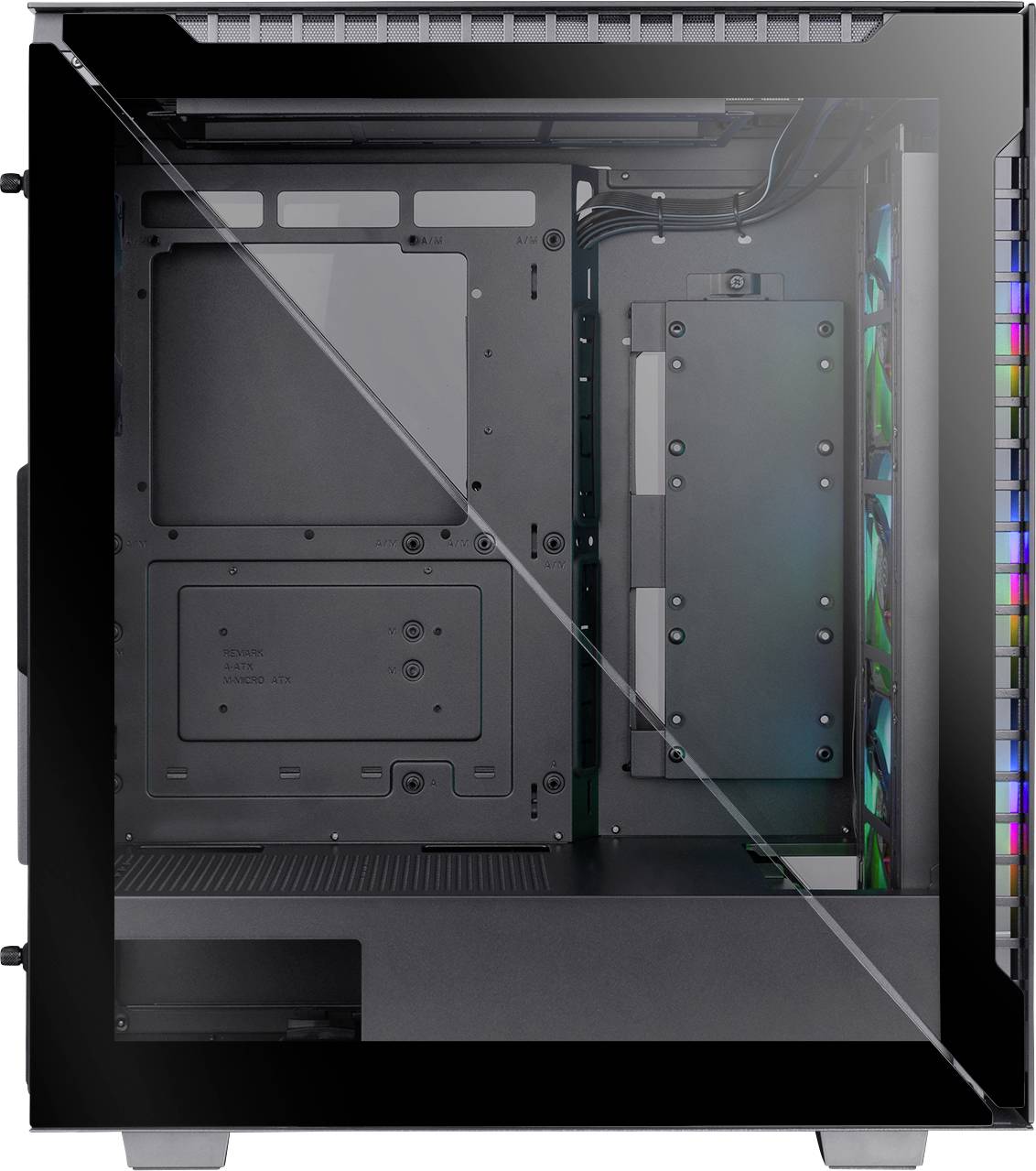 Thermaltake Divider 500 TG ARGB Midi-Tower PC-Gehäuse Schwarz 3 Vorinstallierte LED Lüfter, 1 vorinstallierter Lüfter