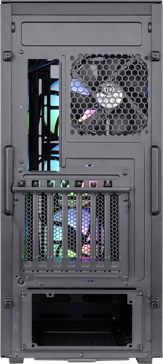 Thermaltake Divider 500 TG ARGB Midi-Tower PC-Gehäuse Schwarz 3 Vorinstallierte LED Lüfter, 1 vorinstallierter Lüfter