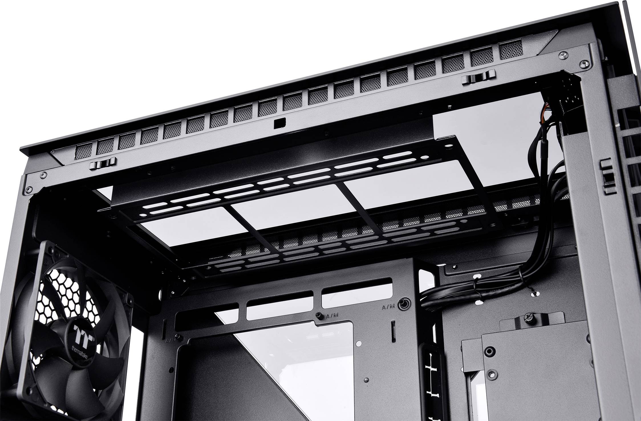 Thermaltake Divider 500 TG ARGB Midi-Tower PC-Gehäuse Schwarz 3 Vorinstallierte LED Lüfter, 1 vorinstallierter Lüfter