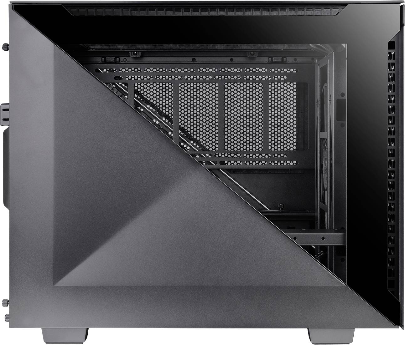 Thermaltake Divider 200 TG Air Black Micro-Tower PC-Gehäuse Schwarz 2 vorinstallierte Lüfter, Seitenfenster, Staubfilter