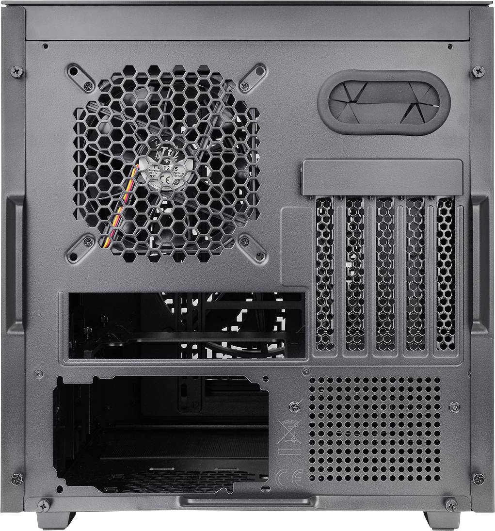 Thermaltake Divider 200 TG Air Black Micro-Tower PC-Gehäuse Schwarz 2 vorinstallierte Lüfter, Seitenfenster, Staubfilter