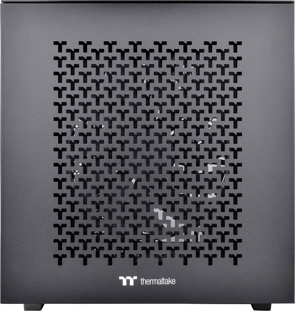 Thermaltake Divider 200 TG Air Black Micro-Tower PC-Gehäuse Schwarz 2 vorinstallierte Lüfter, Seitenfenster, Staubfilter