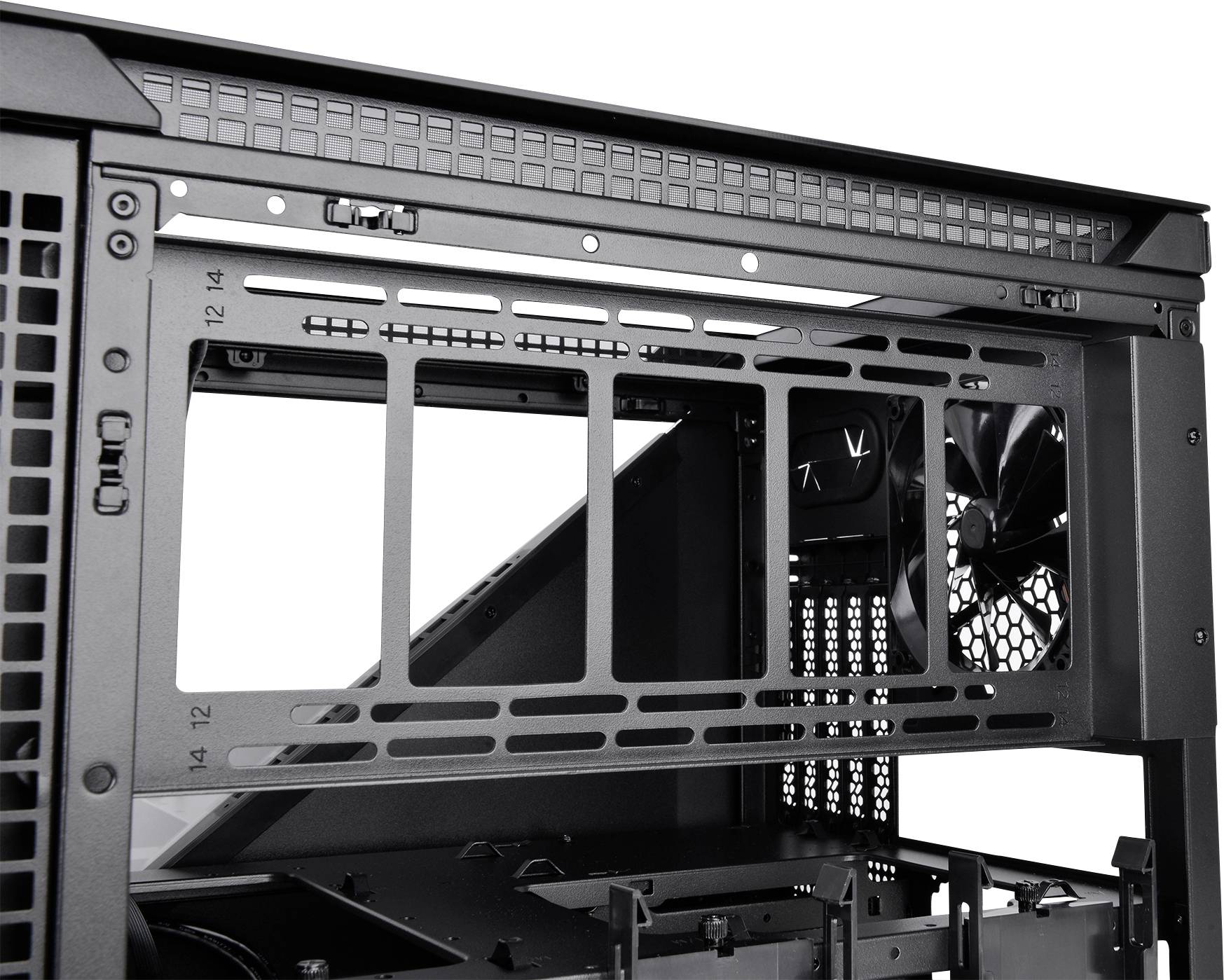 Thermaltake Divider 200 TG Air Black Micro-Tower PC-Gehäuse Schwarz 2 vorinstallierte Lüfter, Seitenfenster, Staubfilter