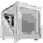 Thermaltake Divider 200 TG Snow Micro-Tower PC-Gehäuse Weiß 2 vorinstallierte Lüfter, Seitenfenste