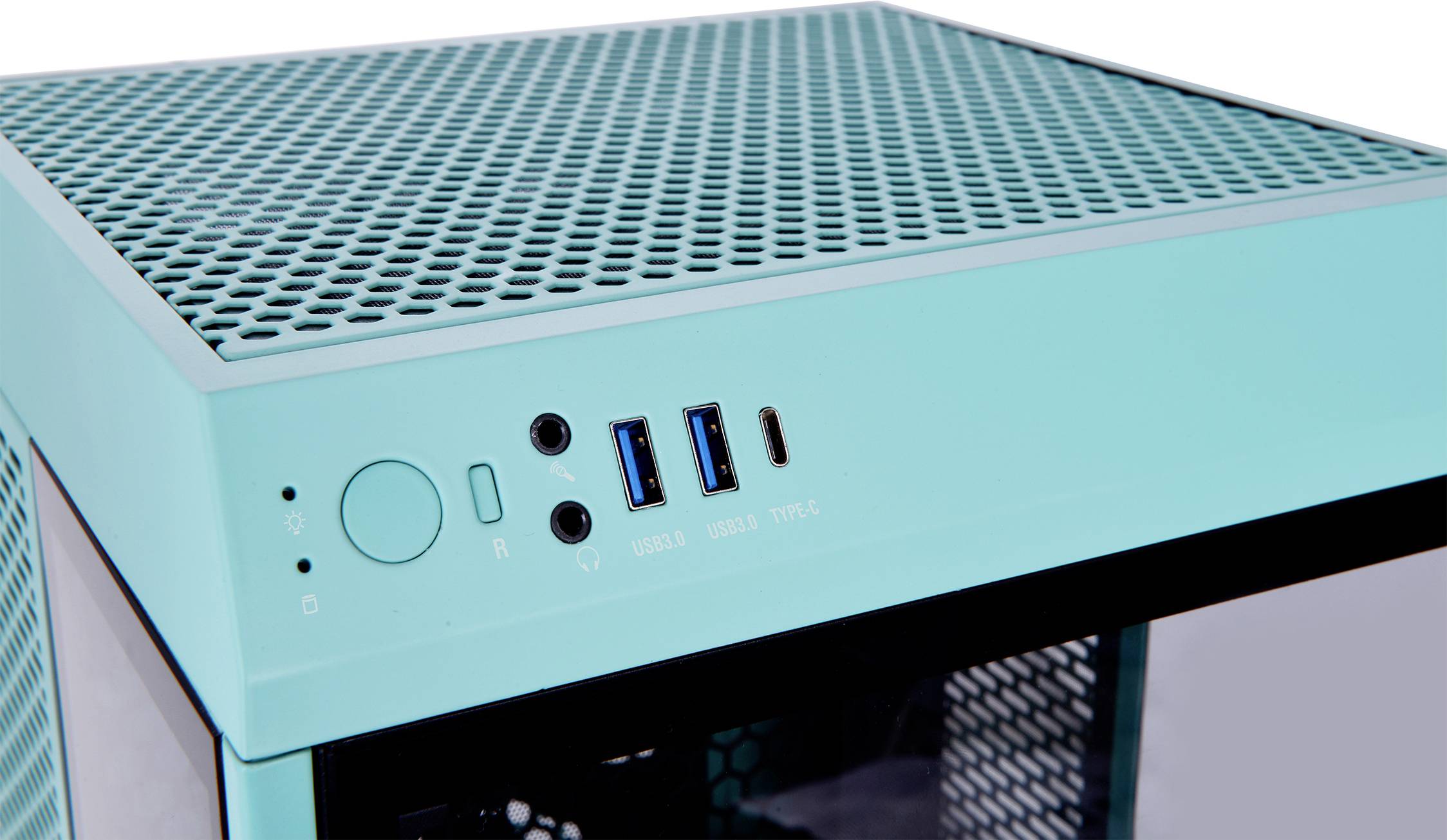 Thermaltake The Tower 100 Turquoise Mini-Tower PC-Gehäuse Türkis Seitenfenster