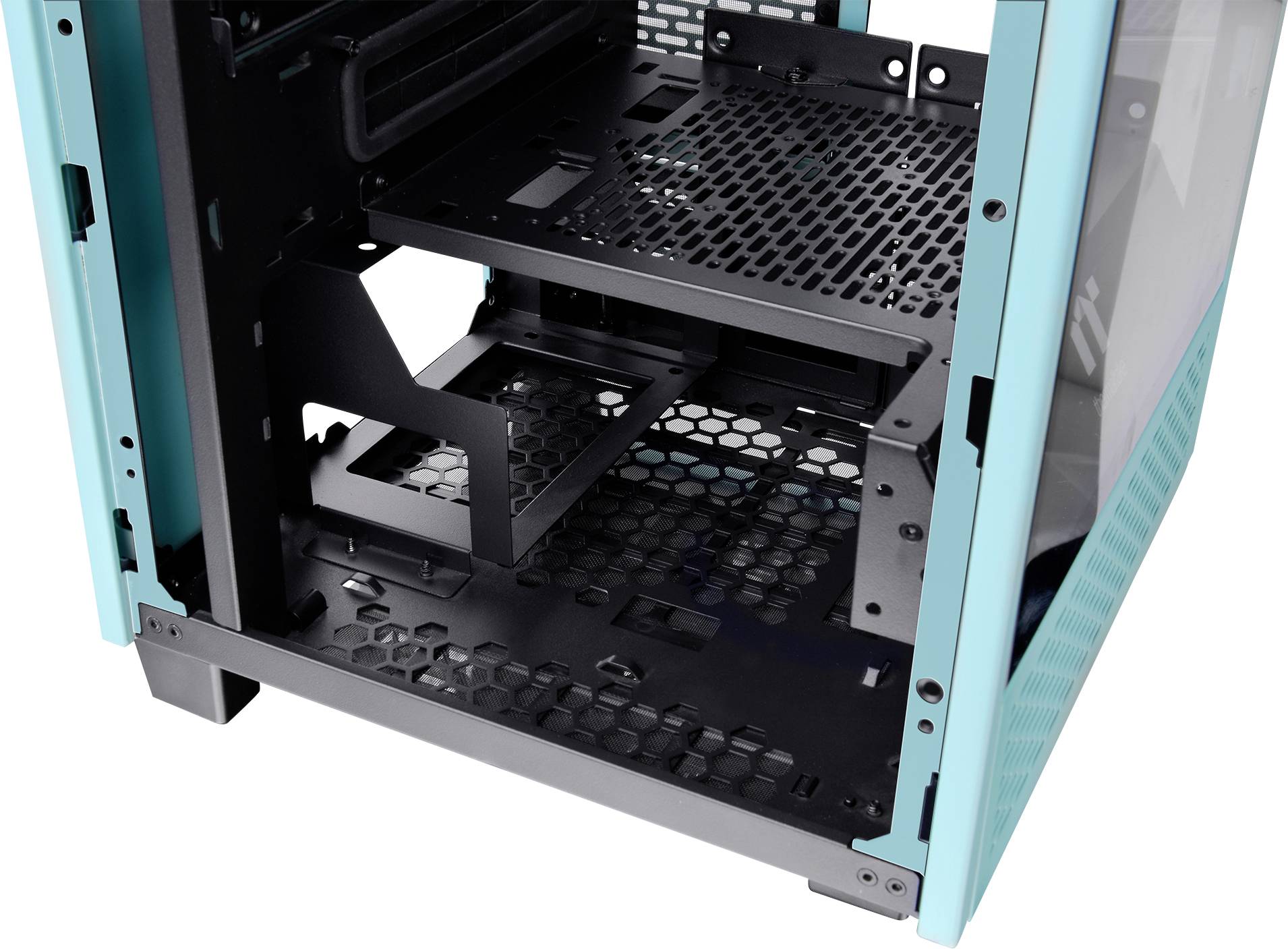 Thermaltake The Tower 100 Turquoise Mini-Tower PC-Gehäuse Türkis Seitenfenster
