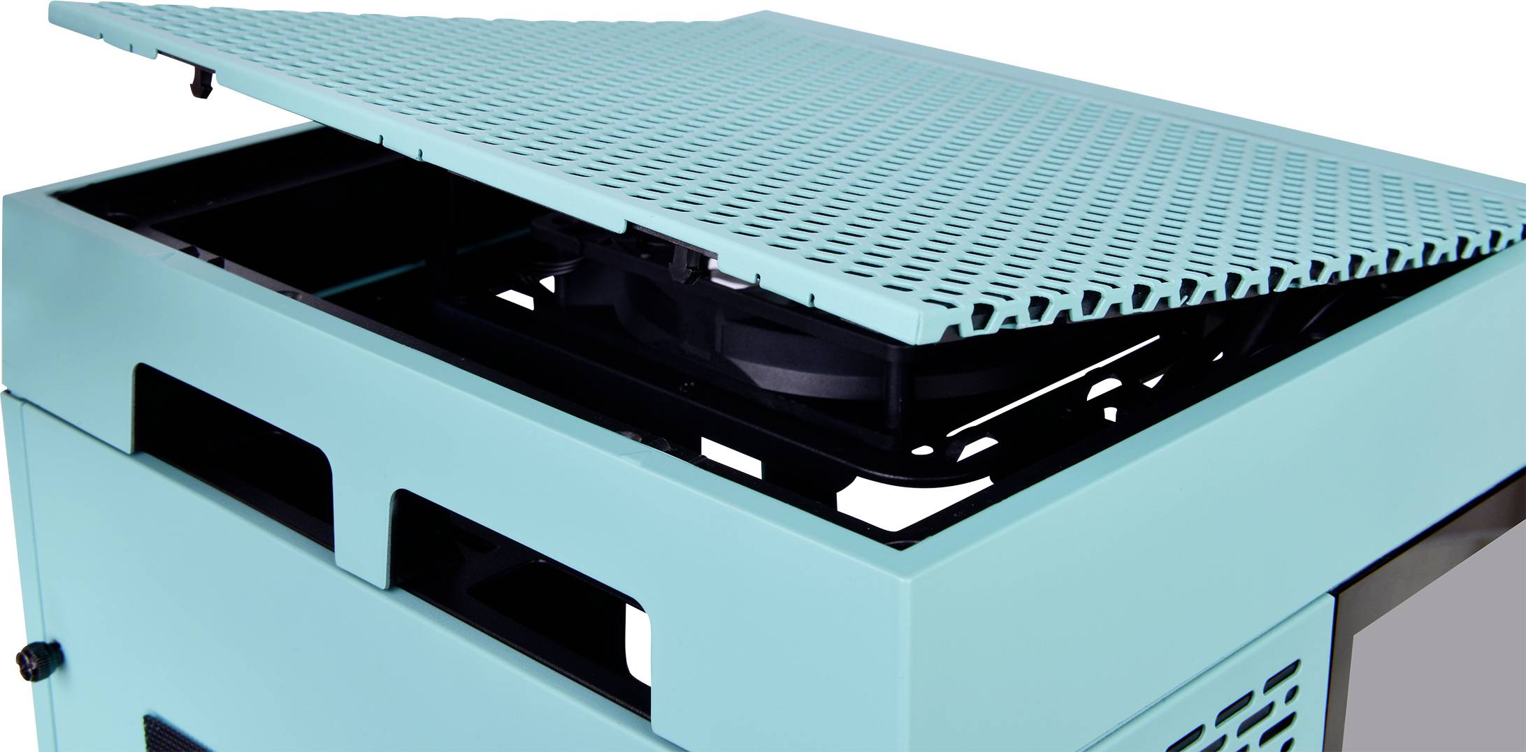 Thermaltake The Tower 100 Turquoise Mini-Tower PC-Gehäuse Türkis Seitenfenster