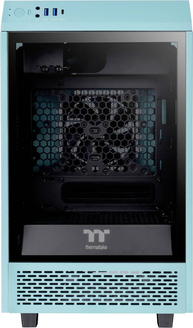 Thermaltake The Tower 100 Turquoise Mini-Tower PC-Gehäuse Türkis Seitenfenster