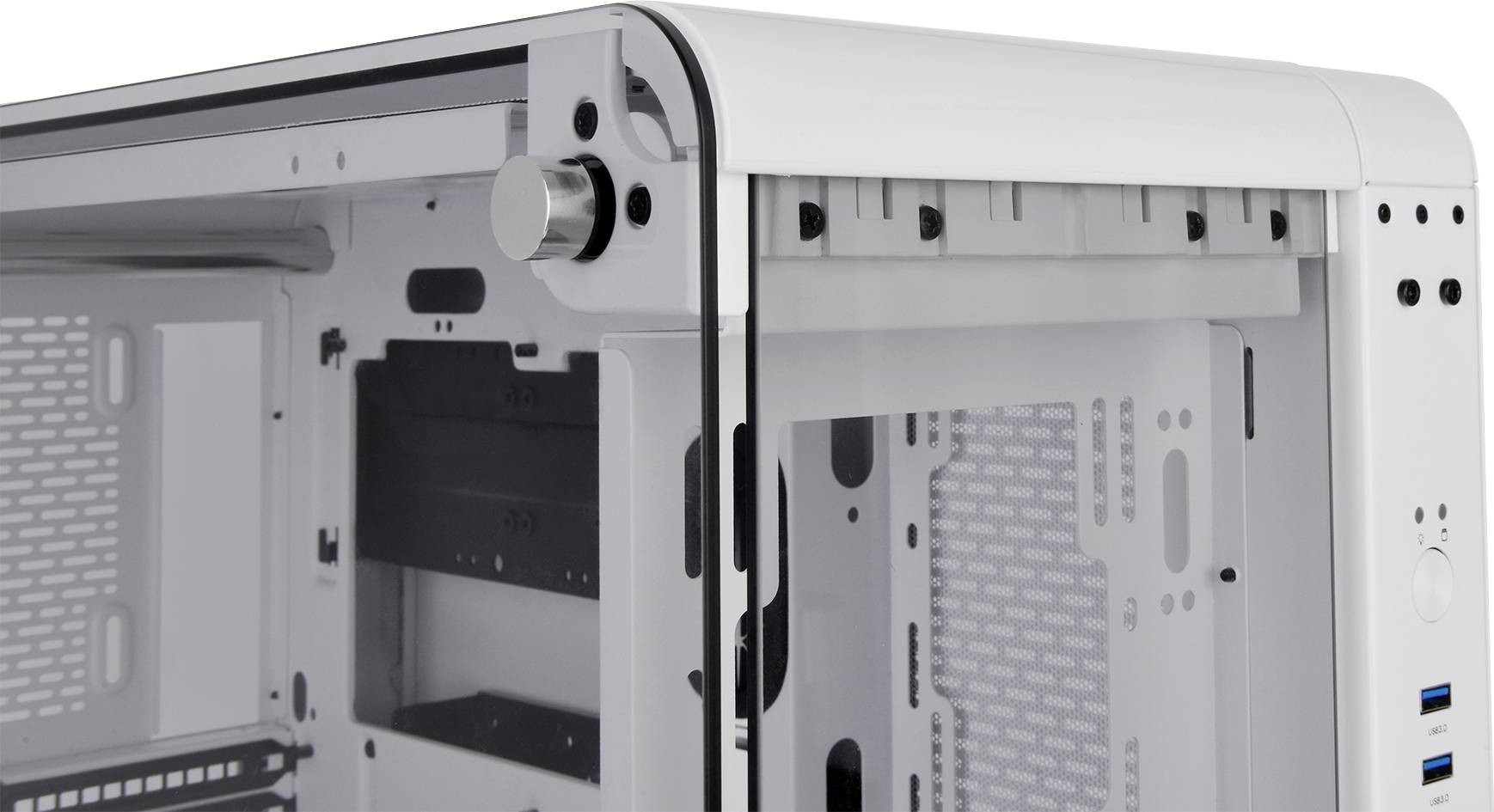 Thermaltake Core P6 TG Snow White Midi-Tower PC-Gehäuse Weiß Seitenfenster
