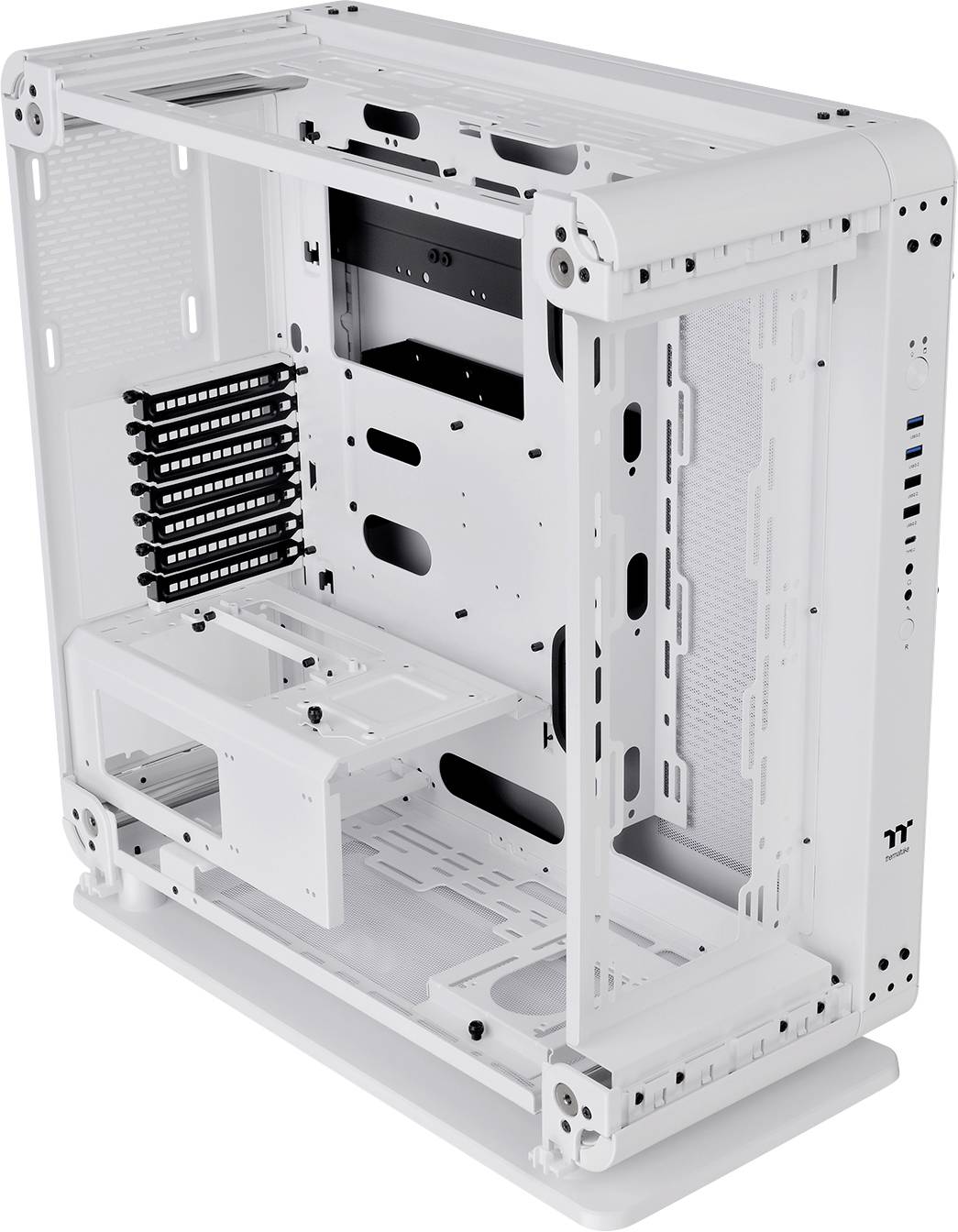 Thermaltake Core P6 TG Snow White Midi-Tower PC-Gehäuse Weiß Seitenfenster