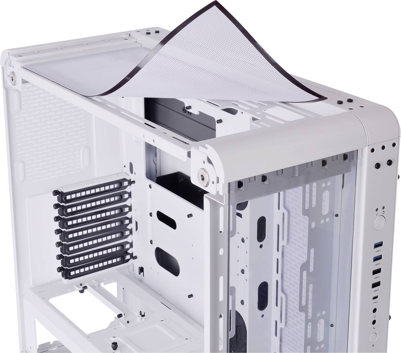 Thermaltake Core P6 TG Snow White Midi-Tower PC-Gehäuse Weiß Seitenfenster