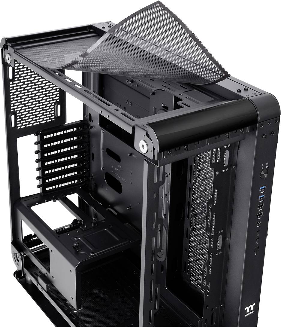 Thermaltake Core P6 TG Black Midi-Tower PC-Gehäuse Schwarz Seitenfenster