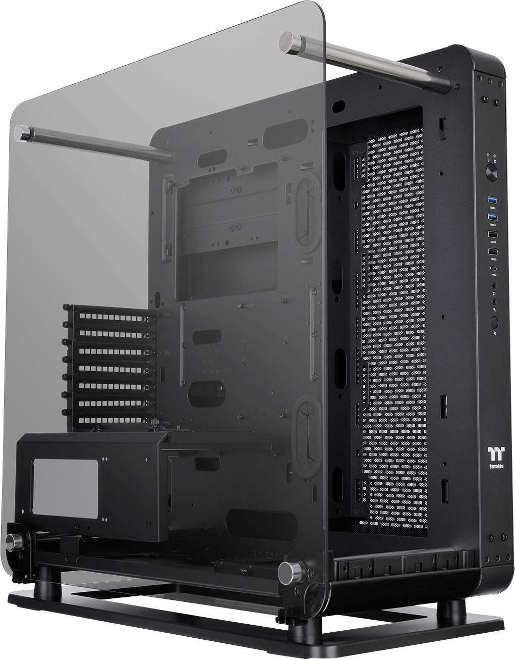 Thermaltake Core P6 TG Black Midi-Tower PC-Gehäuse Schwarz Seitenfenster