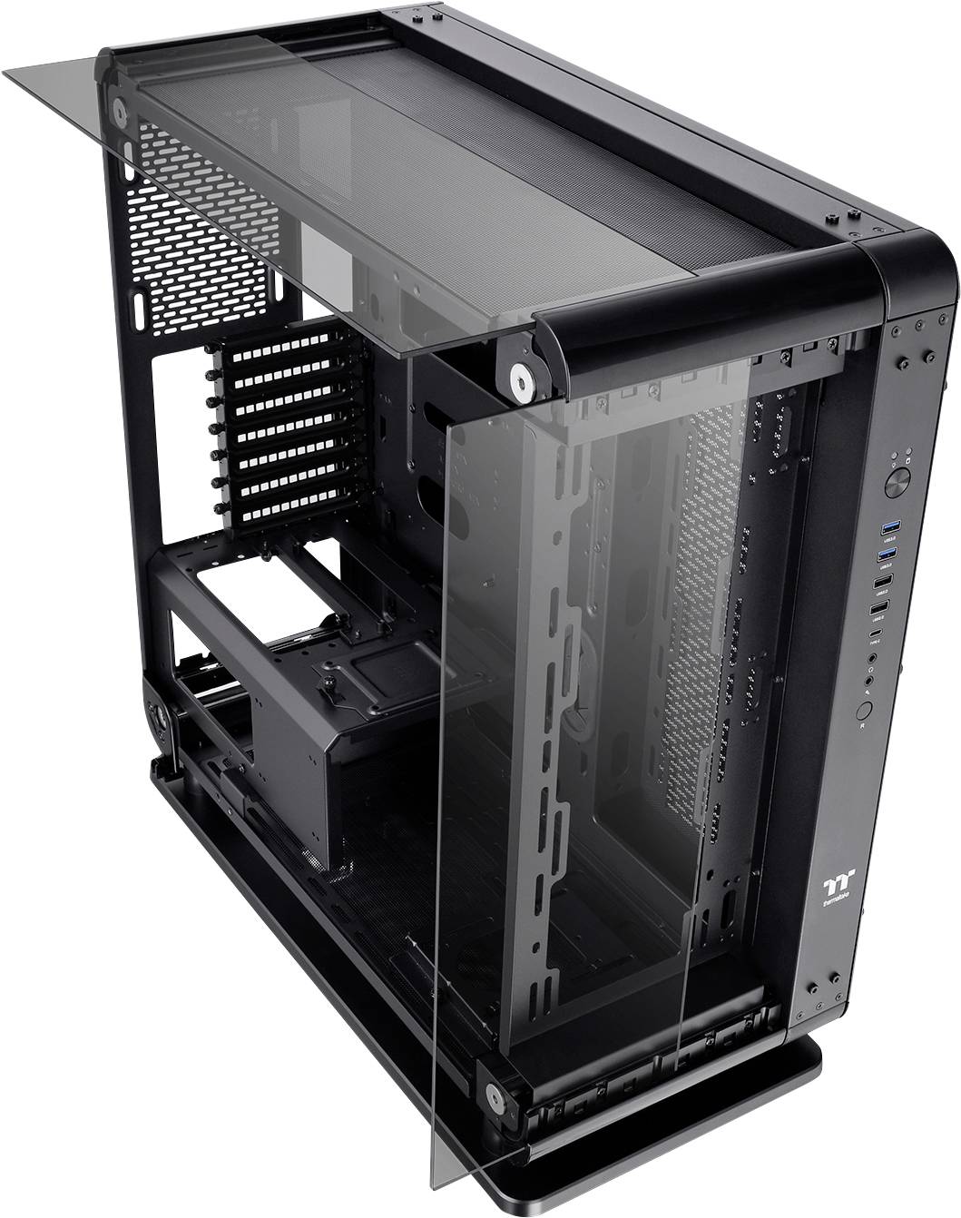 Thermaltake Core P6 TG Black Midi-Tower PC-Gehäuse Schwarz Seitenfenster