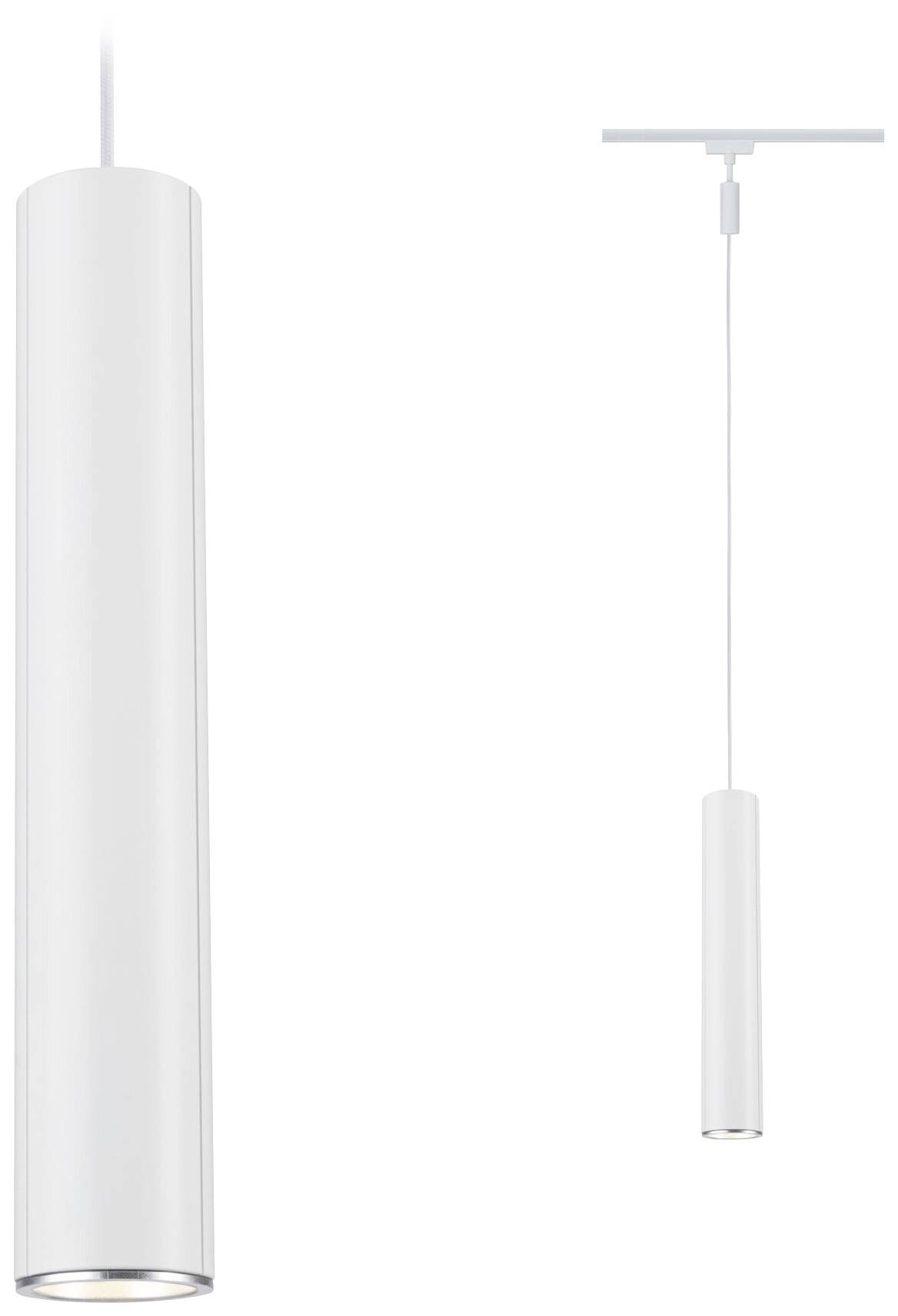 Paulmann URail Pendel Catalejo Hochvolt-Schienensystem-Leuchte URail GU10 Weiß, Chrom (matt)