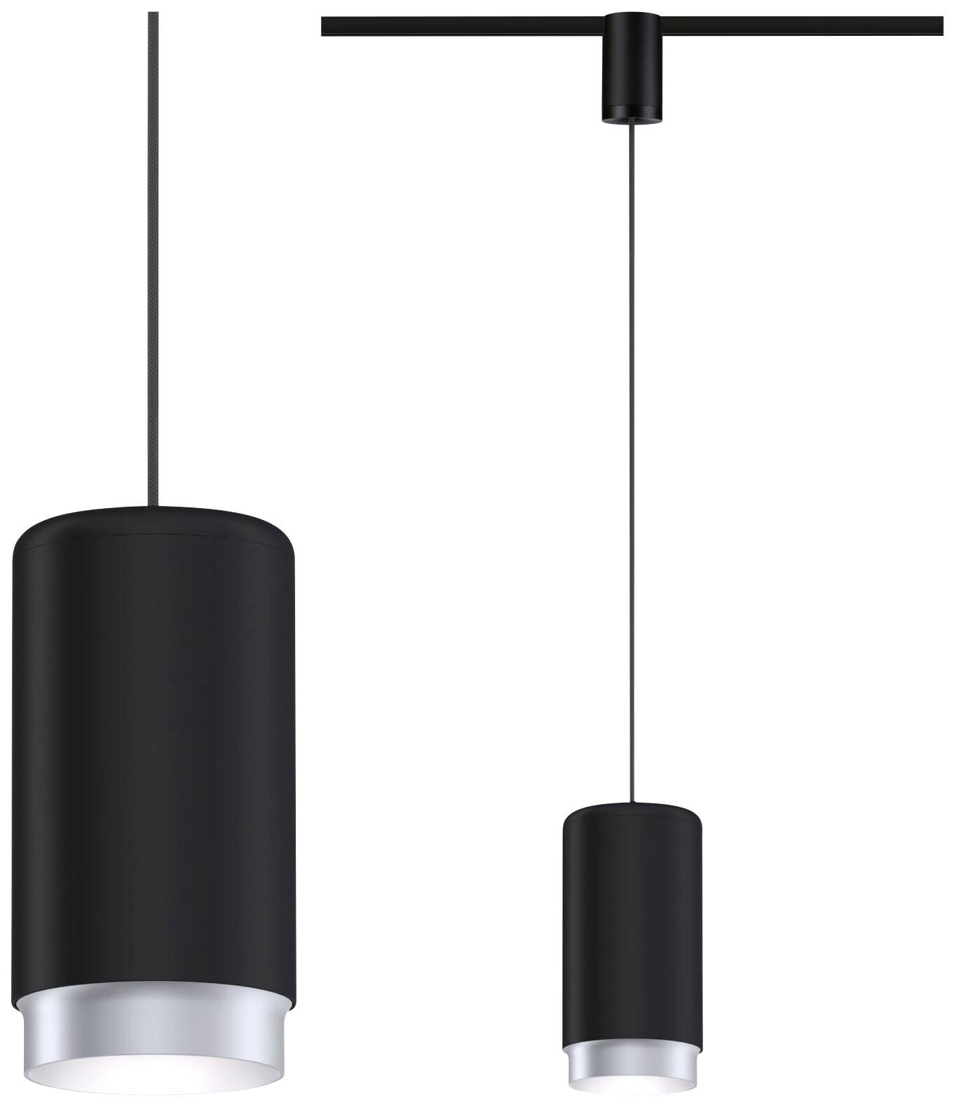 Paulmann URail Pend Corus Hochvolt-Schienensystem-Leuchte URail E27 Schwarz