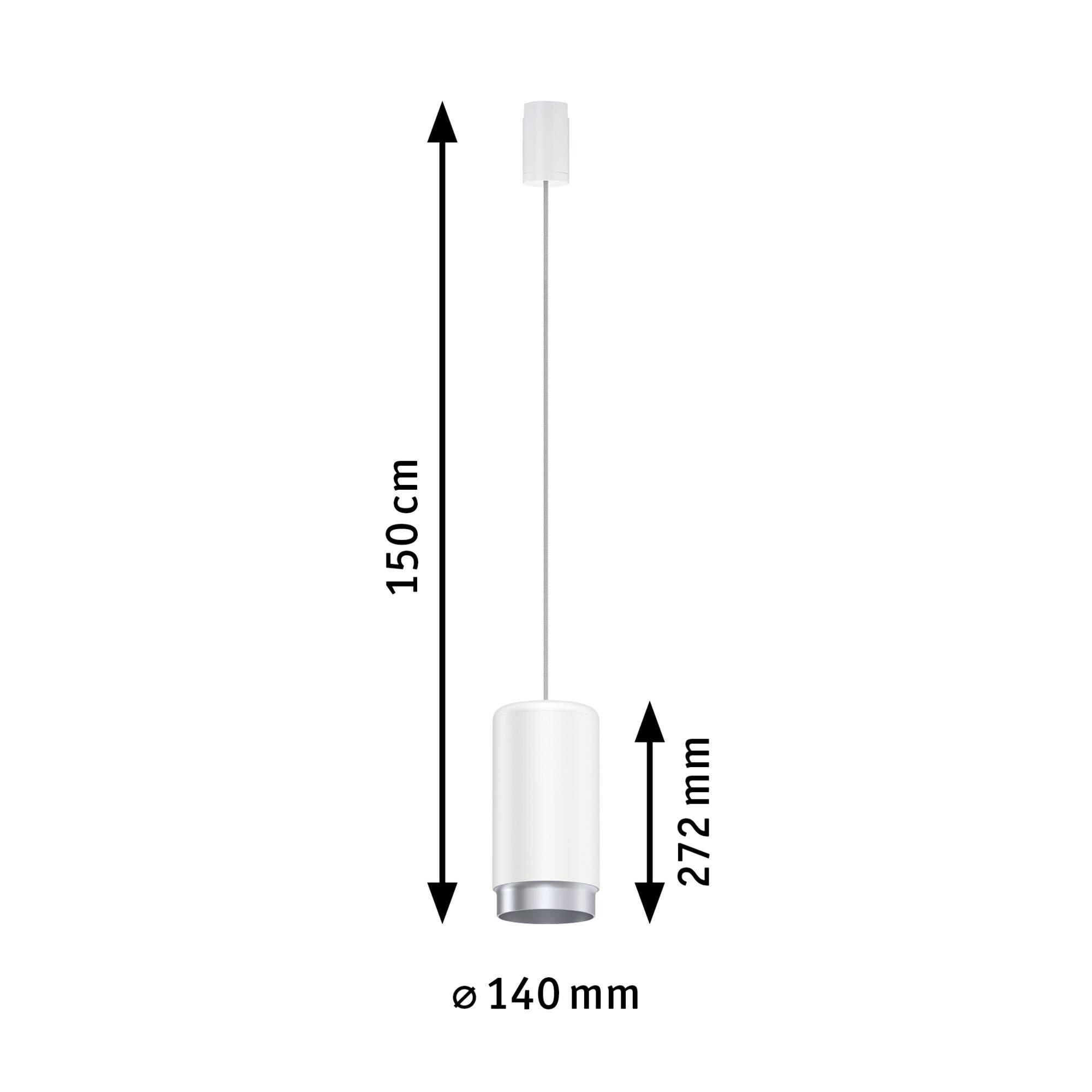 Paulmann URail Pend Corus Hochvolt-Schienensystem-Leuchte URail E27 Weiß