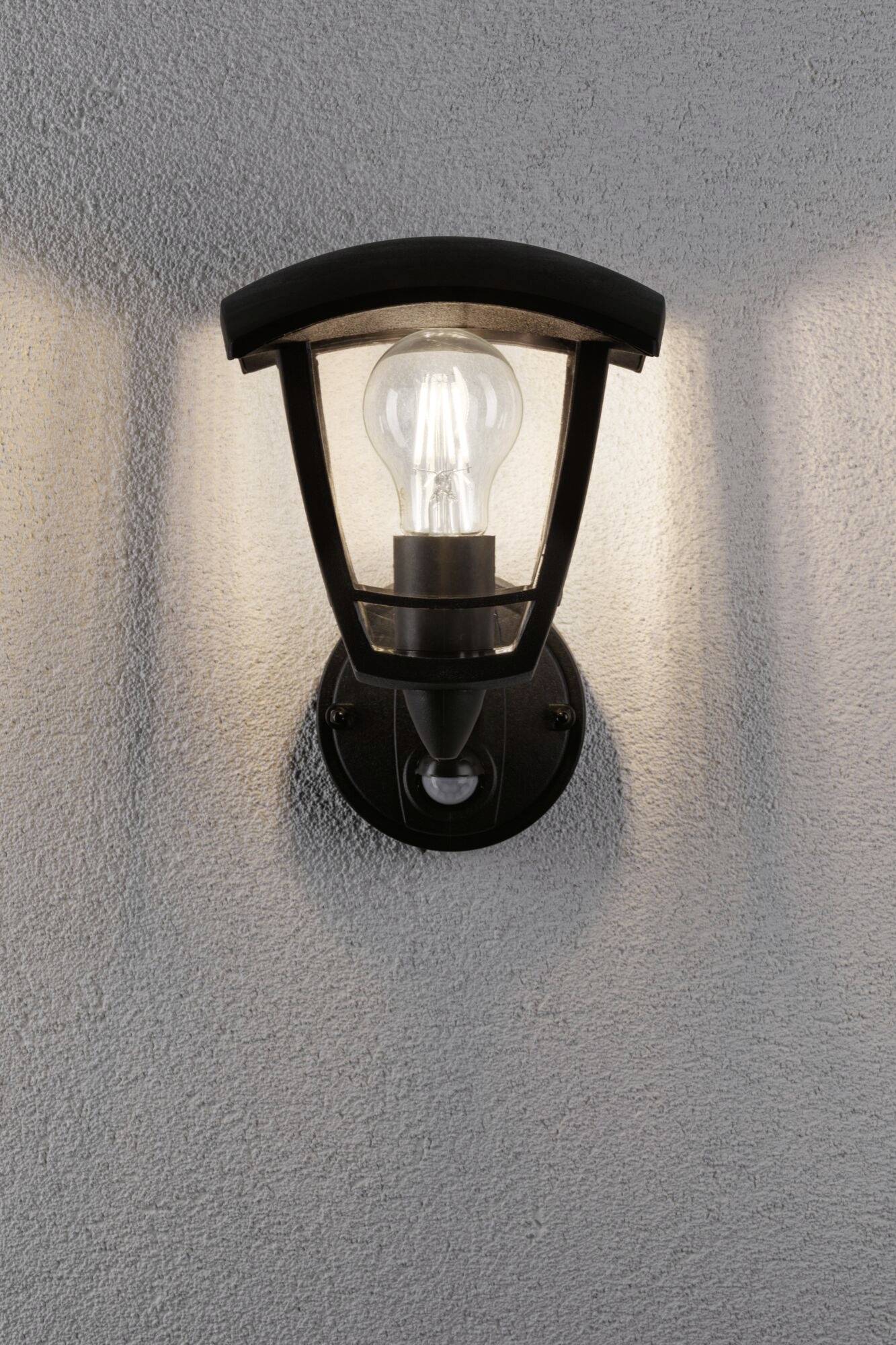 Paulmann 94647 LED-Außenwandleuchte mit Bewegungsmelder E27 Schwarz