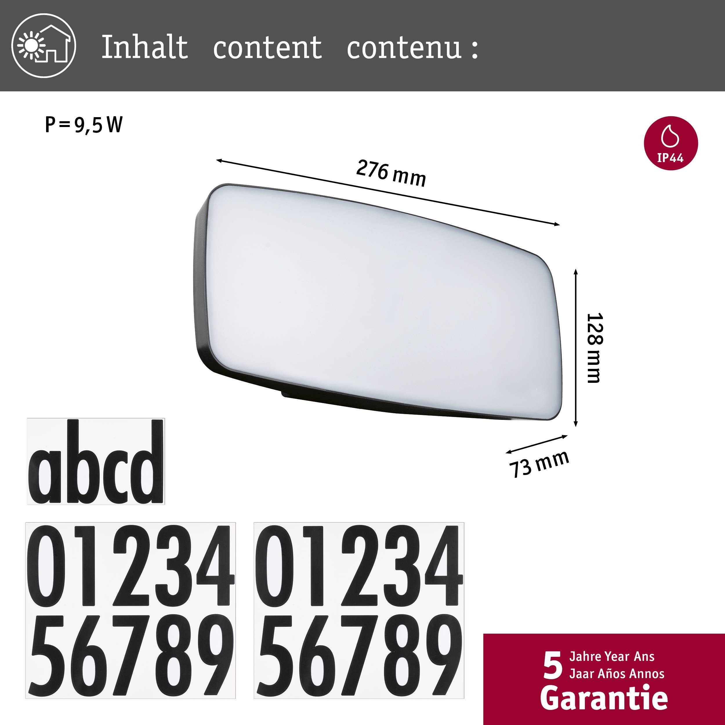 Paulmann Sheera 94506 LED-Außenwandleuchte 6.5W