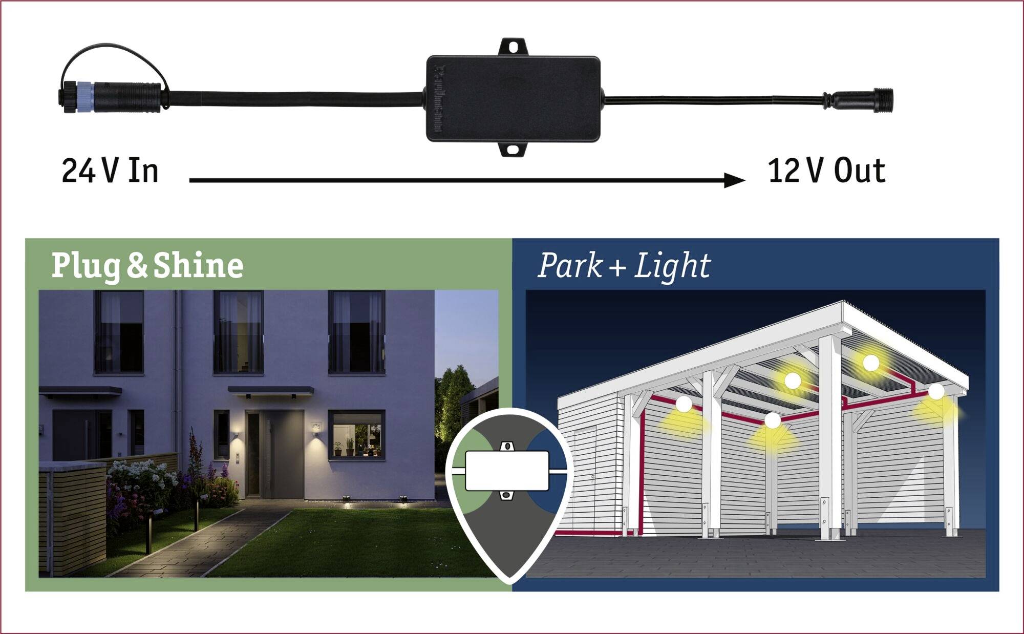 Paulmann 94550 Park + Light Carportleuchten-System Schwarz
