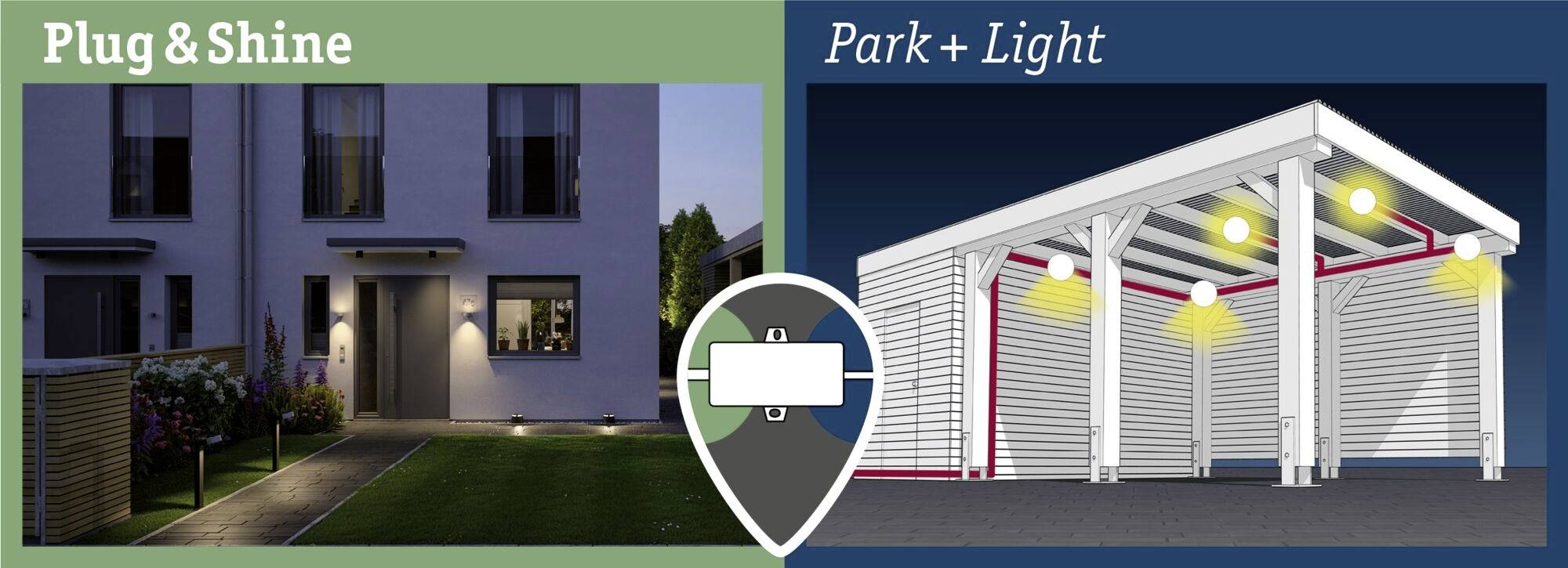 Paulmann 94550 Park + Light Carportleuchten-System Schwarz