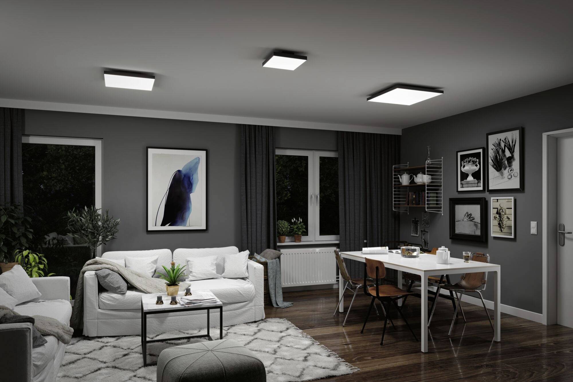 Paulmann Velora Rainbow 79909 LED-Deckenleuchte Warmweiß Schwarz