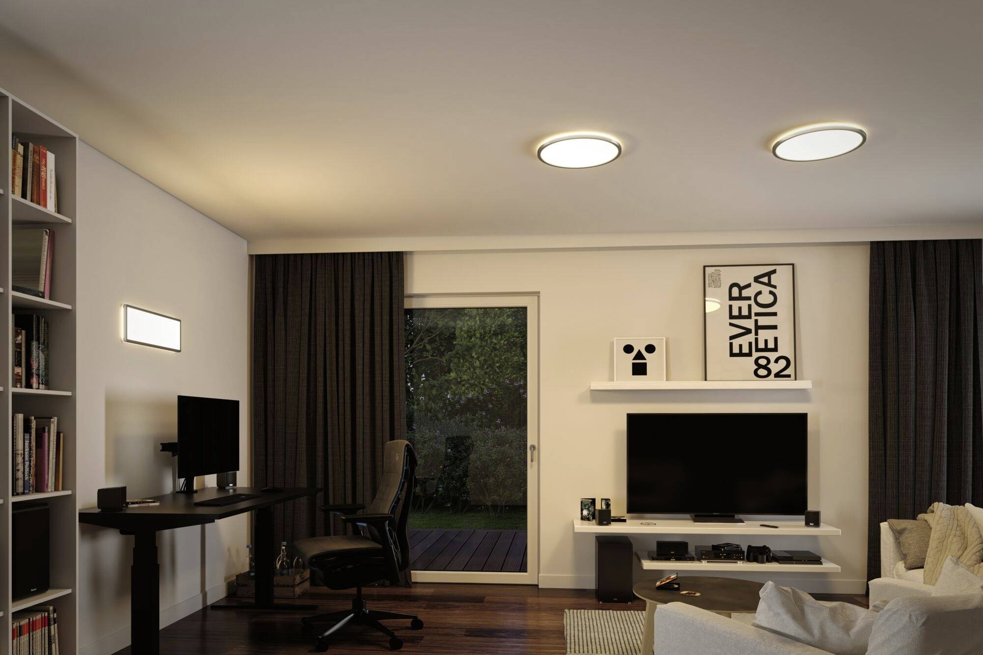 Paulmann Atria Shine 71019 LED-Deckenleuchte 20W RGBW Chrom (matt)