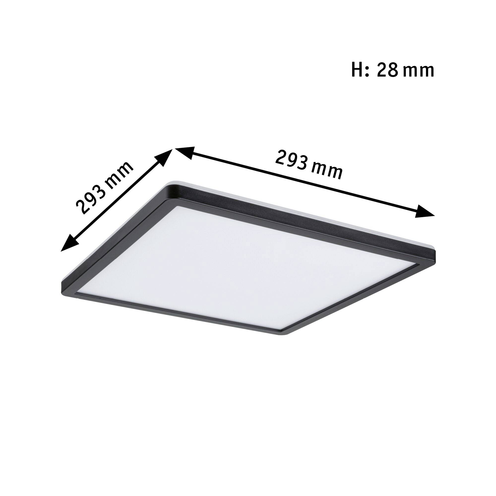 Paulmann Atria Shine 71001 LED-Deckenleuchte 16W Warmweiß Schwarz