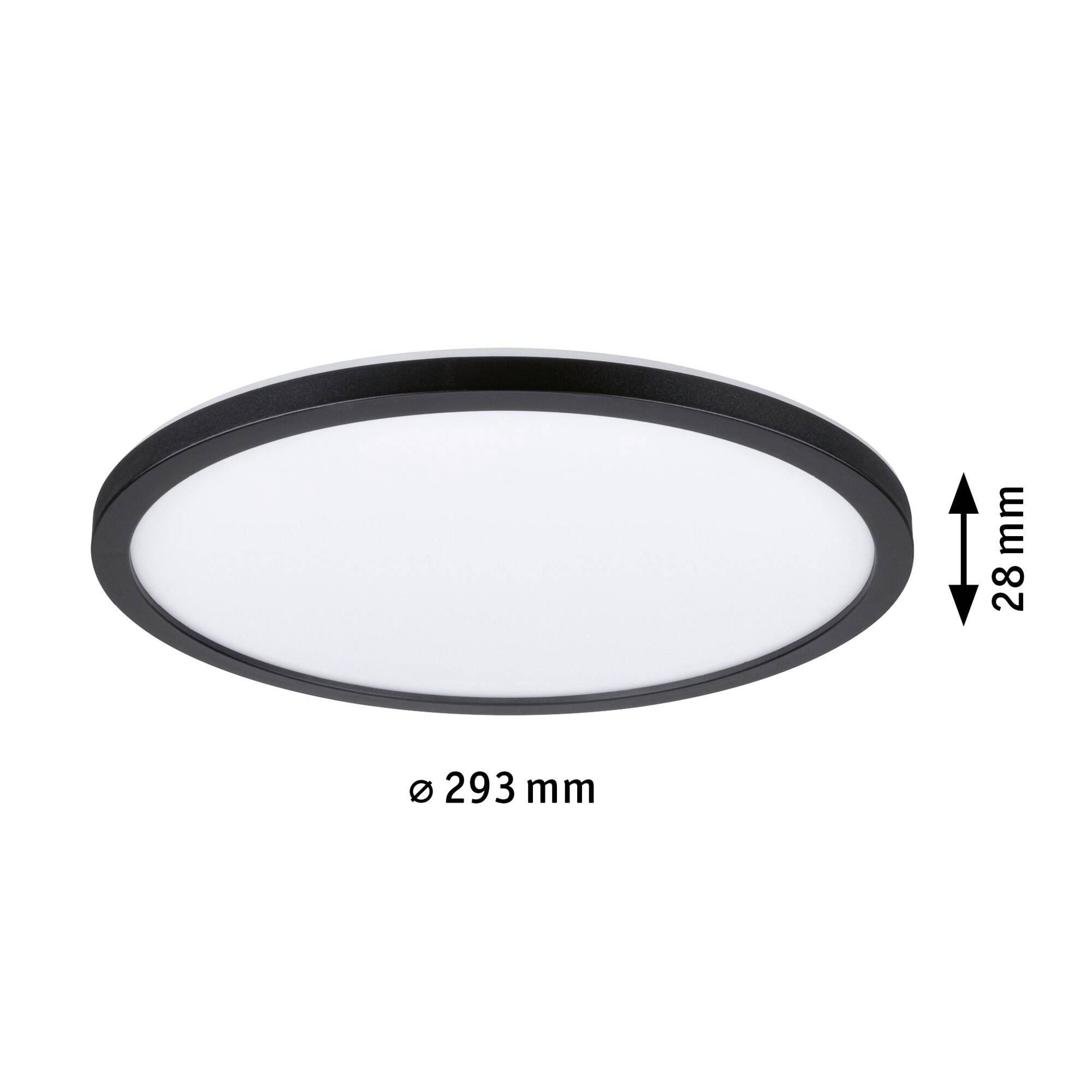 Paulmann Atria Shine 70998 LED-Deckenleuchte 16W Warmweiß Schwarz