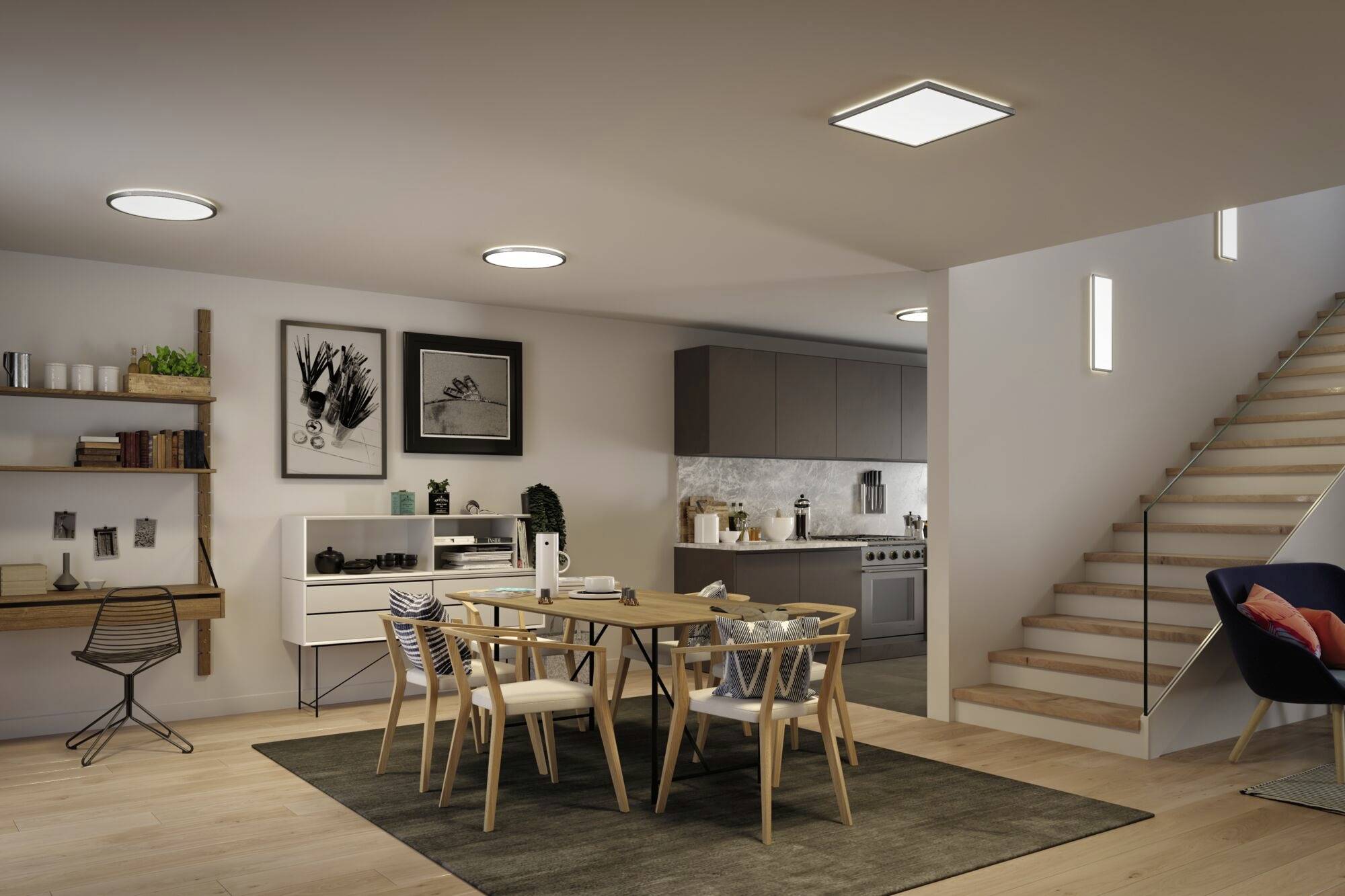 Paulmann Atria Shine 71010 LED-Deckenleuchte 22W Neutralweiß Chrom (matt)