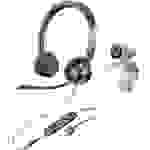Polycom 2200-87130-025 Telefon On Ear Headset kabelgebunden Stereo Schwarz Lautstärkeregelung, Mikr