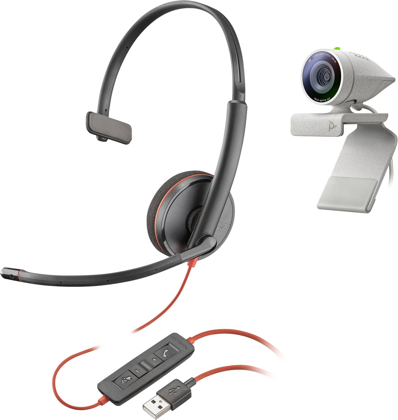 HP Poly 2200-87120-025 On Ear Headset kabelgebunden Mono Schwarz Lautstärkeregelung, Mikrofon-Stummschaltung Telefon