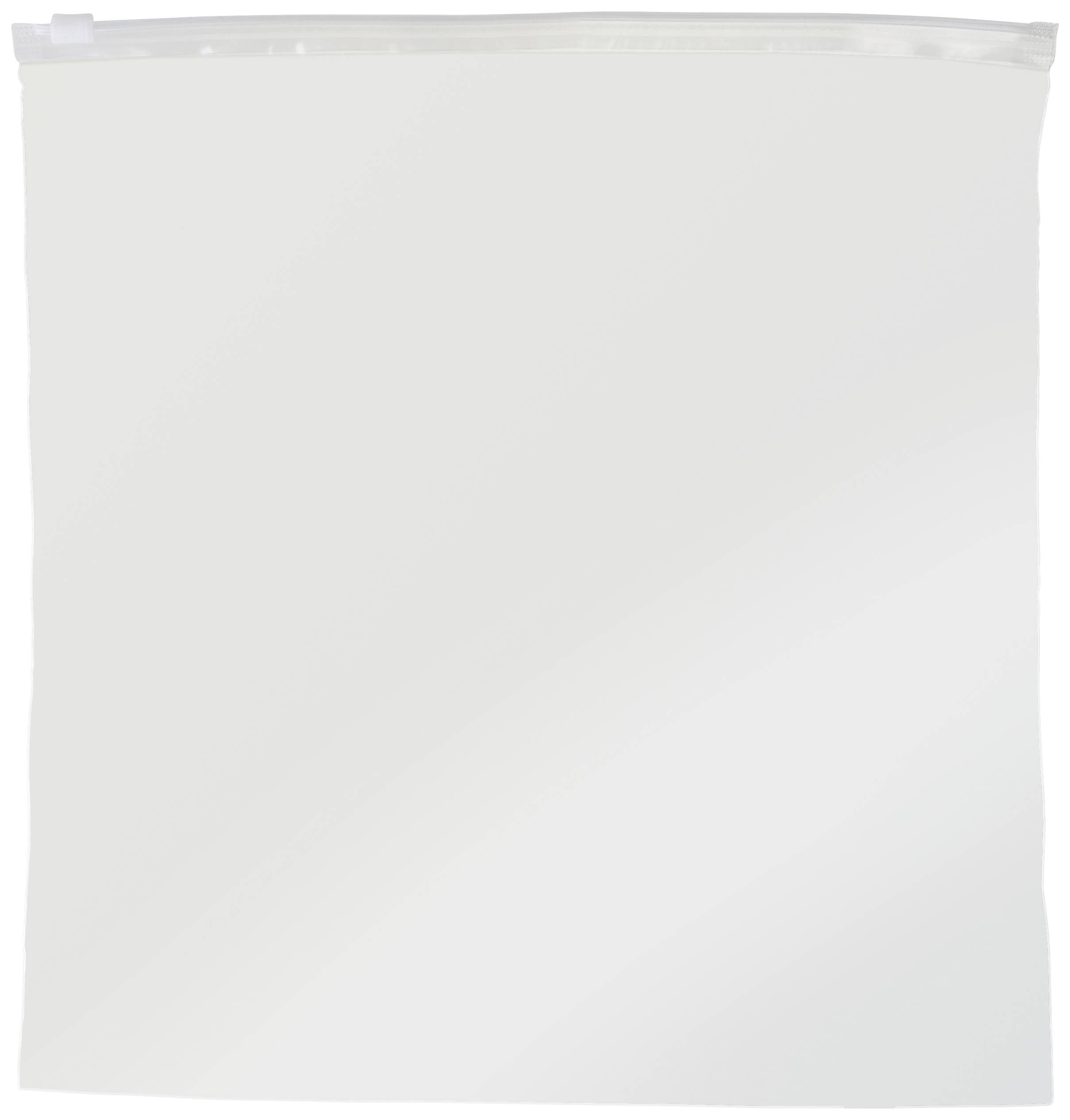 Ein transparenter Druckverschlussbeutel aus Kunststoff, ideal zum Aufbewahren von Lebensmitteln oder kleinen Gegenständen.