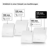 Bosch Home Comfort Fan 1500DH W125 Wandlüfter 230V 182 m³/h 125mm Bosch Home Comfort Fan 1500DH W125 Wandlüfter 230V 182 m³/h 125mm