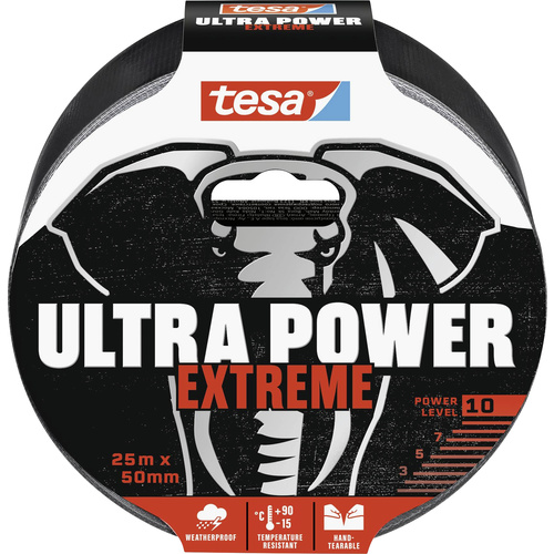 Tesa ULTRA POWER EXTREME 56623-00000-00 Reparaturband Schwarz (L x B) 25 m x 50 mm 1 St.