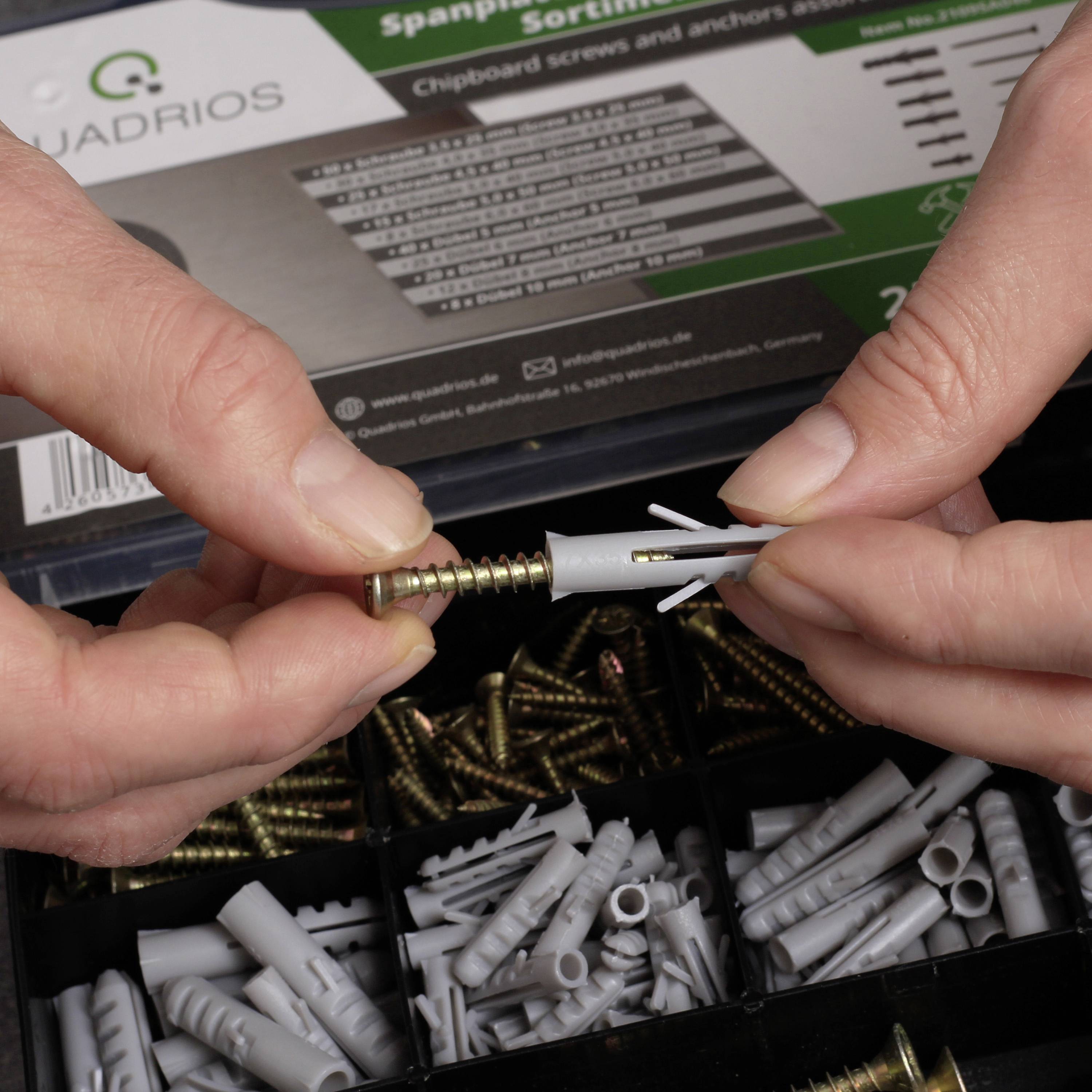 Quadrios 2109SA046 2109SA046 Spanplattenschrauben-Sortiment 250St.